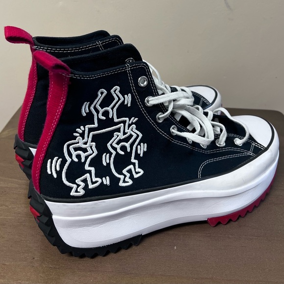 Converse x Keith Haring Run Star Hike Hi Canvas Sz 12 Limited Edition Sneakers - Picture 3 of 13